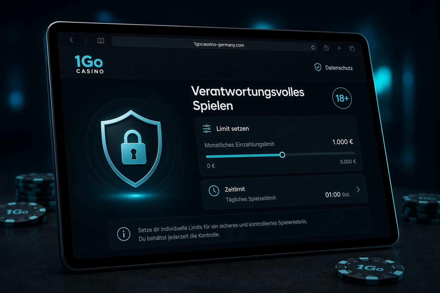 Sicherheit, Datenschutz und verantwortungsvolles Spielen
